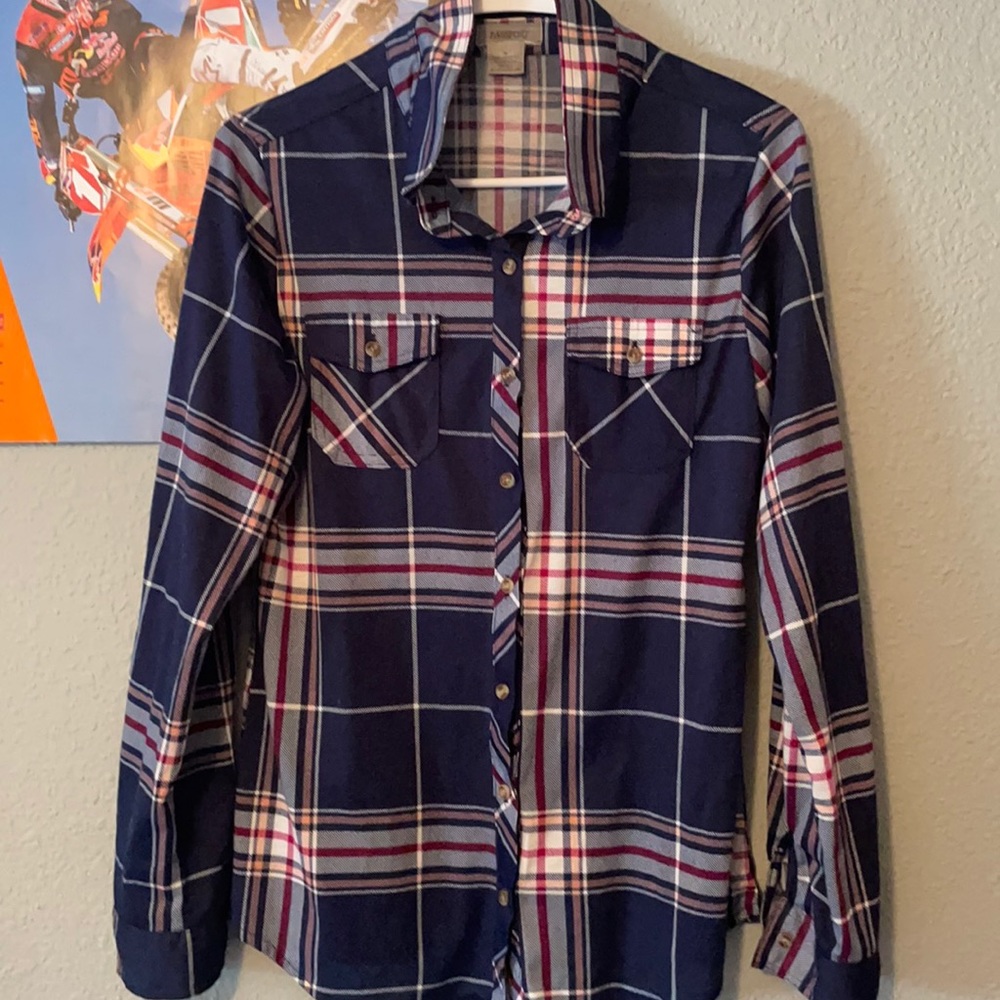 blue flannel size medium